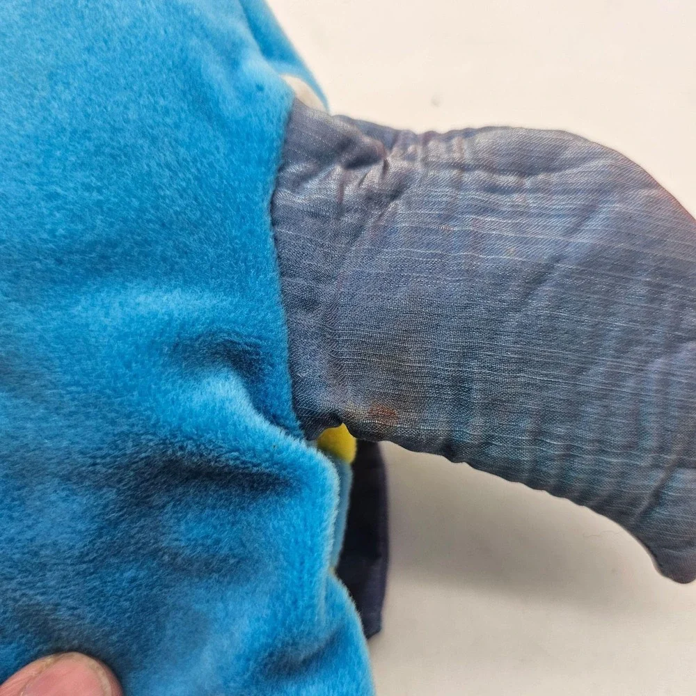 Caltoy Fish Hand Puppet Plush Blue Yellow Stripes Fins Soft Toy Kids Play